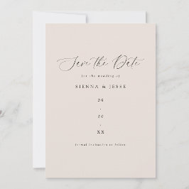 Modern klassiek kalligrafiescript Taupe Photo Save The Date