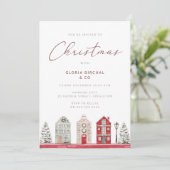 Modern klassiek kerstfeest viering kaart (Staand voorkant)