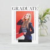 Modern klassiek, minimaal en chique | Foto Afstude Aankondiging (Staand voorkant)