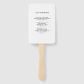 Modern Klassiek Monogram Dusty Blue | Bruiloft Handwaaier (Achterkant)