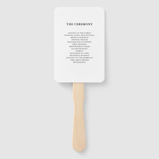 Modern Klassiek Monogram Dusty Blue | Bruiloft Handwaaier (Achterkant)