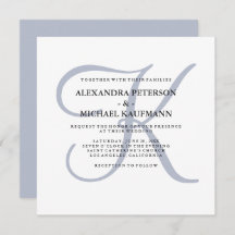 Modern klassiek monogram | Dusty Blue Wedding