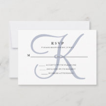 Modern klassiek monogram | Dusty Blue Wedding