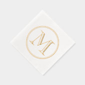 Modern klassiek rond monogram folie servetten (Rechts)