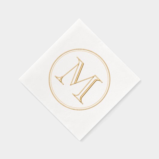 Modern klassiek rond monogram folie servetten (Rechts)