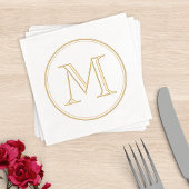 Modern klassiek rond monogram folie servetten