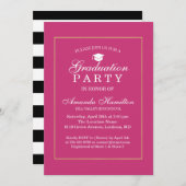 Modern Klassiek roze Lijst Afstuderen Kaart (Voorkant / Achterkant)