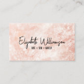 Modern klassiek schoon roze rozenkwarts visitekaartje (Voorkant)