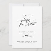 Modern klassiek script Sla de uitnodiging voor de  (Voorkant)