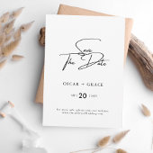 Modern klassiek script Sla de uitnodiging voor de 