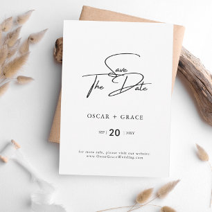 Modern klassiek script Sla de uitnodiging voor de 