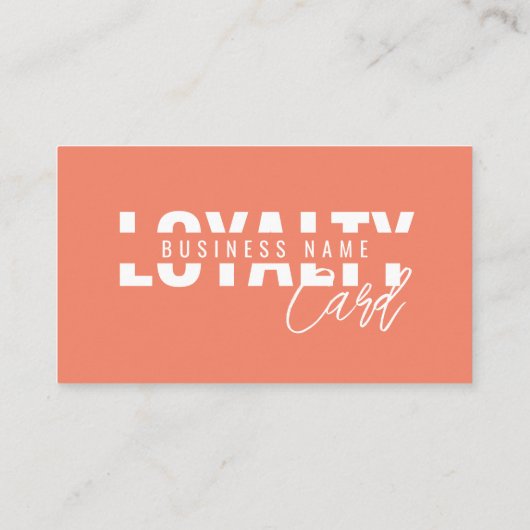 Modern Klassiek Terracotta Script Klantenkaartje (Achterkant)