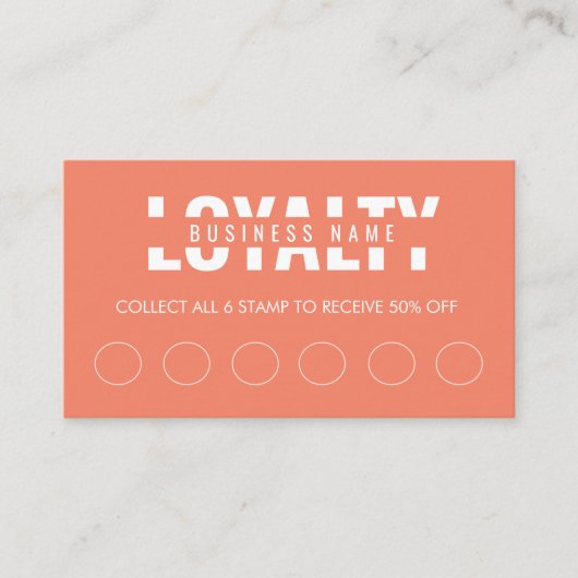 Modern Klassiek Terracotta Script Klantenkaartje (Voorkant)