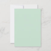 Modern klassiek typografisch groen monogram notitiekaartje (Achterkant)