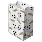 Modern klassiek voetbal klemt bal medium cadeauzakje (Achterkant Gekanteld)