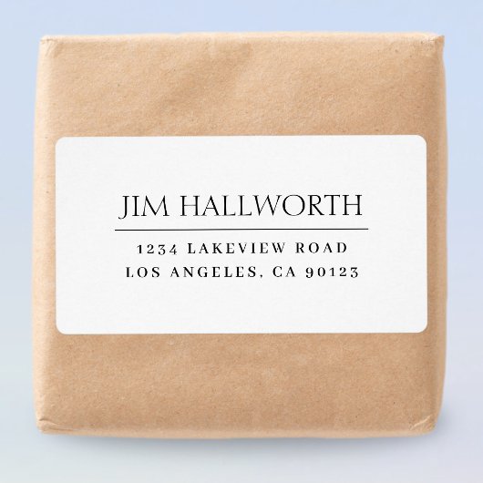 Modern Klassiek wit en zwart Etiket