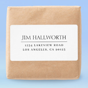 Modern Klassiek wit en zwart Etiket