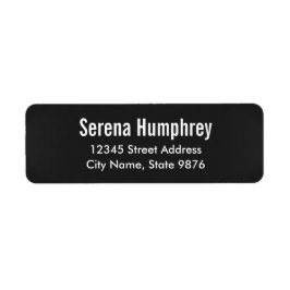 Modern -Klassiek Zwart- Persoonlijk adreslabel Etiket