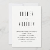 Modern klassiek | Zwart-wit foto bruiloft Kaart (Voorkant)