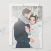 Modern klassiek | Zwart-wit foto bruiloft Kaart (Achterkant)