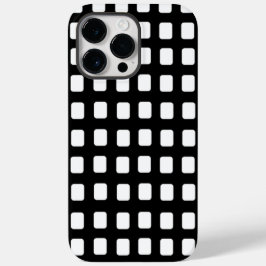 Modern Klassieke Zwarte en Witte Vierkanten Case-Mate iPhone 14 Pro Max Hoesje