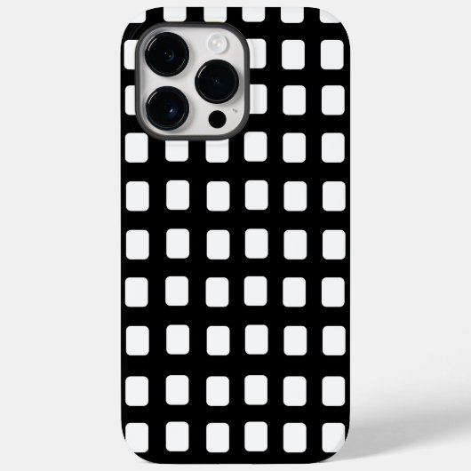Modern Klassieke Zwarte en Witte Vierkanten Case-Mate iPhone Case (Achterkant)