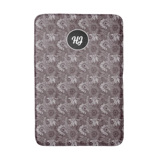 MODERN KLASSY MONOGRAMMED BLACK EN WHITE BADMAT (Voorkant Verticaal)