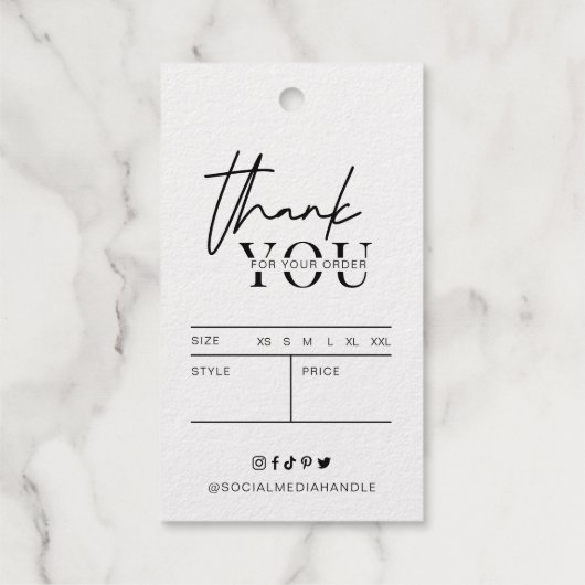 Modern Kleding Prijs Label Gold Folie Hang Label (Achterkant)