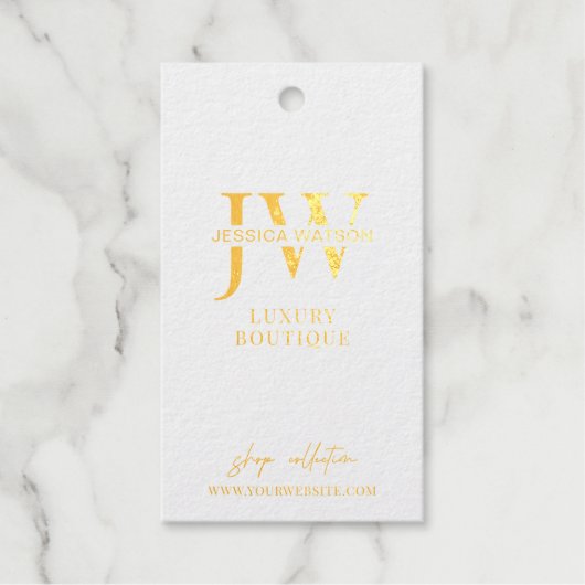 Modern Kleding Prijs Label Gold Folie Hang Label (Voorkant)