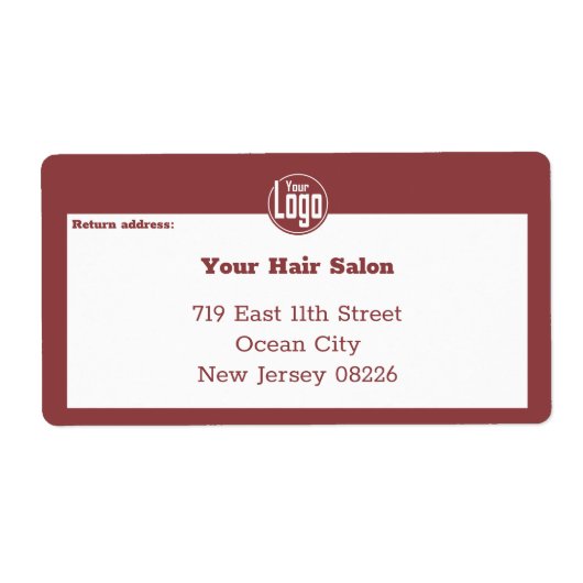 Modern klein bedrijf Custom Logo Shipping Etiket (Voorkant)