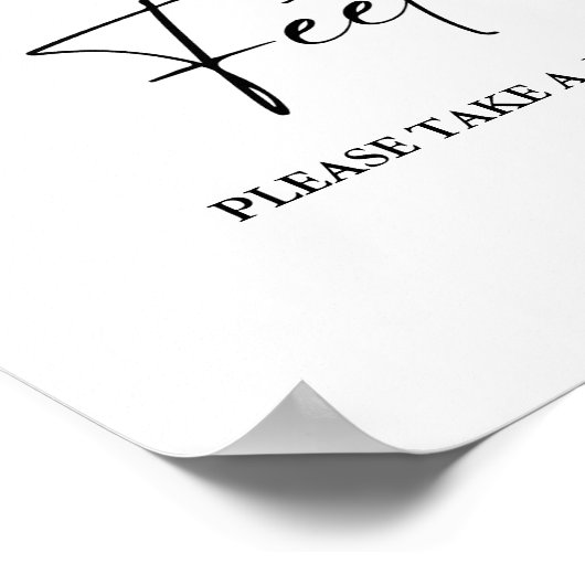 Modern klein geschenk voor dansende voeten Huwelij Poster (Hoek)