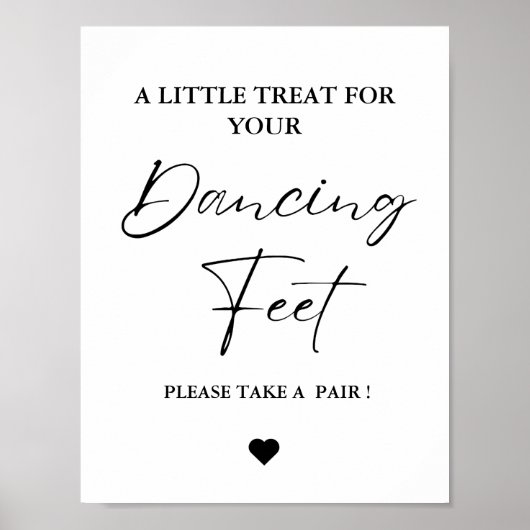 Modern klein geschenk voor dansende voeten Huwelij Poster (Voorkant)