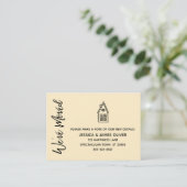 Modern, klein huis "We hebben verplaatst" Gele Kaa Visitekaartje (Staand voorkant)