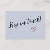 Modern, klein huis "We hebben verplaatst" stoffige Visitekaartje (Achterkant)