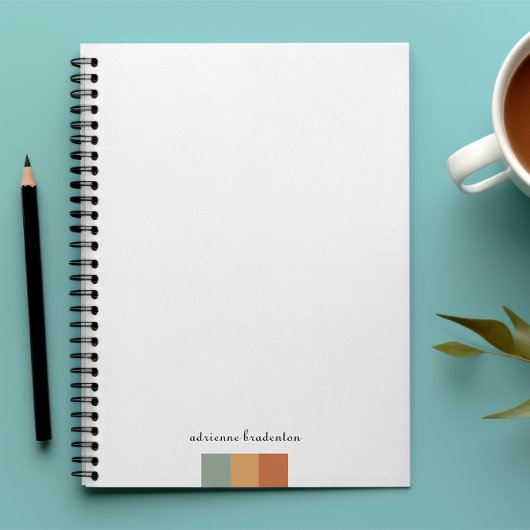 Modern Klein Kleurblok | Script Monogram Notitieboek