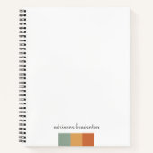 Modern Klein Kleurblok | Script Monogram Notitieboek (Voorkant)