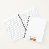 Modern Klein Kleurblok | Script Monogram Notitieboek (Binnen)