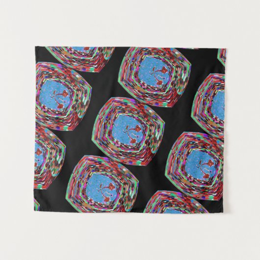 MODERN KLEUR BLACK PINK ROSE TAPESTRY WANDKLEED (Voorkant (horizontaal))