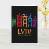 Modern Kleur Logo Van Lviv Kaart (Gele Bloem)