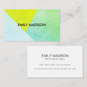 Modern / Kleurblok / Groen Visitekaartje (Voorkant / Achterkant)