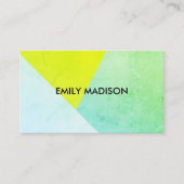 Modern / Kleurblok / Groen Visitekaartje (Voorkant)