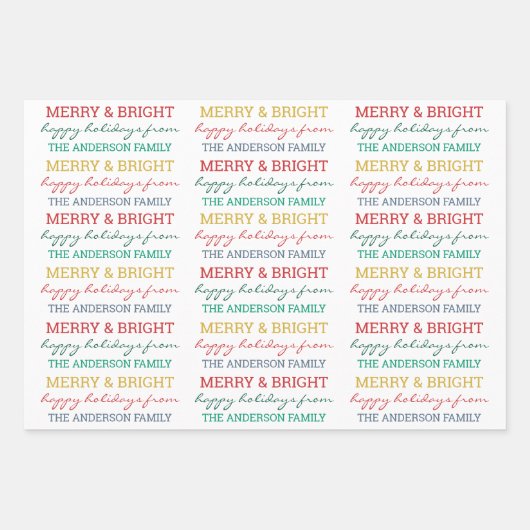 Modern Kleuren Multi Photo Assortiment Inpakpapier Vel (Voorkant 3)