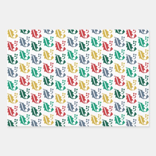 Modern  Kleuren Multi Photo Assortiment Inpakpapier Vel (Voorkant 2)