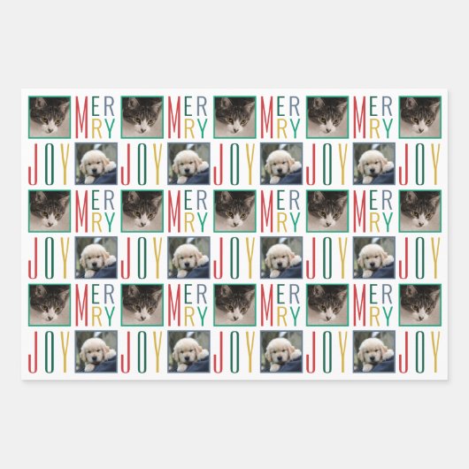 Modern  Kleuren Multi Photo Assortiment Inpakpapier Vel (Voorkant)