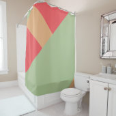 Modern kleurenblok 1 douchegordijn (In situ)