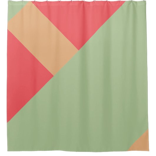 Modern kleurenblok 1 douchegordijn (Voorkant)