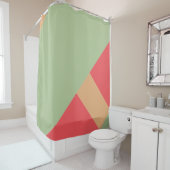Modern kleurenblok 1 douchegordijn (In situ)