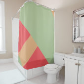 Modern kleurenblok 1 douchegordijn (In situ)