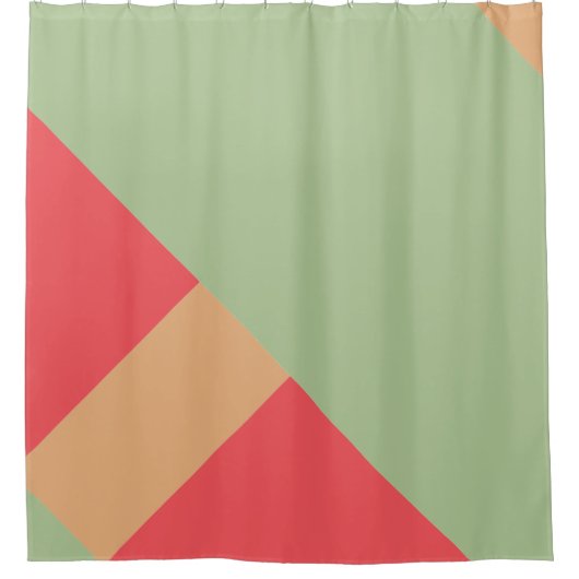 Modern kleurenblok 1 douchegordijn (Voorkant)