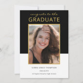 Modern kleurenblok Foto Afstuderen Aankondiging (Voorkant)
